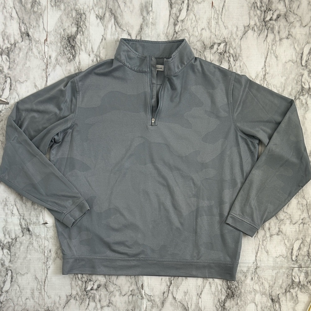 Peter Millar | women’s size large Quarter Zip gray camo camouflage pattern LNDN